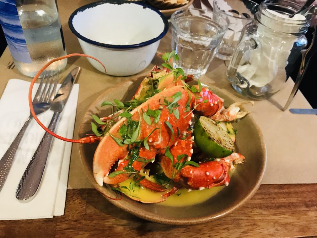 A seafood feast at Prawn on the Lawn in Padstow